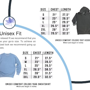 a diagram of a hoodie size guide