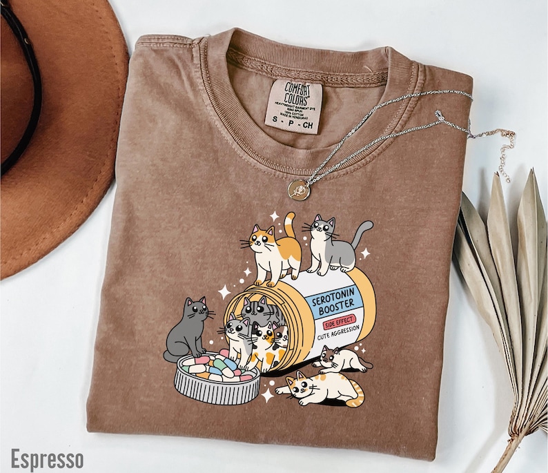 Comfort Colors Antidepressant Cat Shirt, Funny Cat Sweatshirt, Cat Mom Sweater, Cat Lover Gift, Cat Owner Gift, Mental Health Matter Shirt image 2