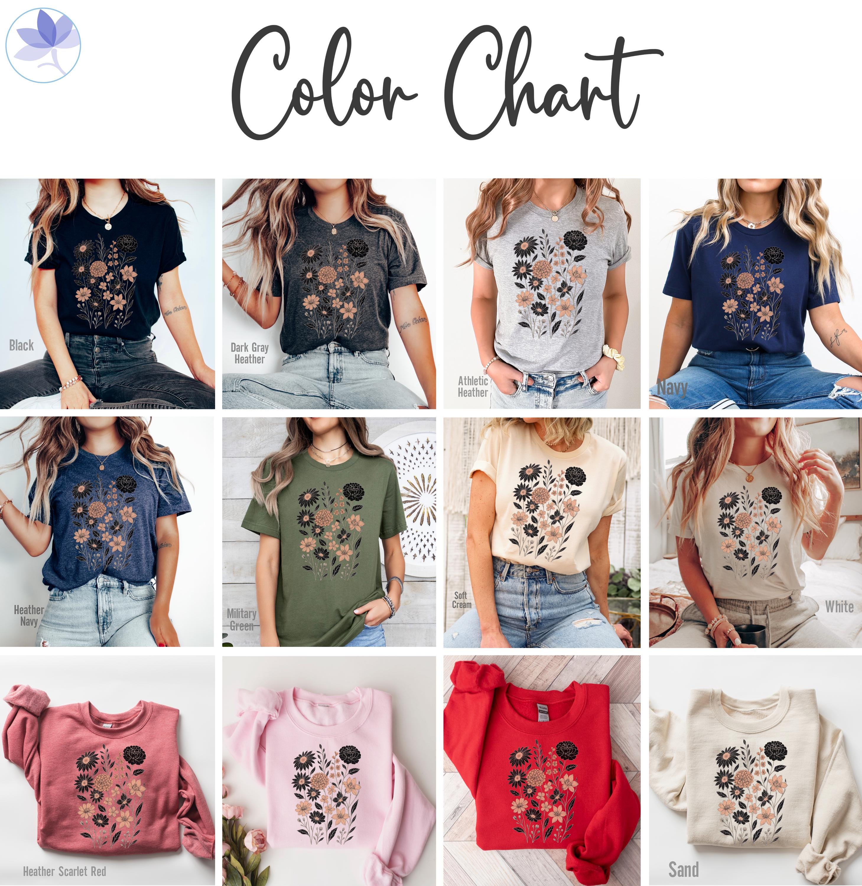 Vintage Pressed Flowers Shirt Botanical Floral Tshirt Boho Cottagecore Tee Wildflowers Floral T Shirt Womens Gift for Gardener Gift for Her