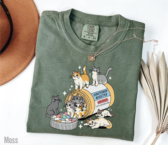 Comfort Colors Antidepressant Cat Shirt, Funny Cat Sweatshirt, Cat Mom Sweater, Cat Lover Gift, Cat Owner Gift, Mental Health Matter Shirt