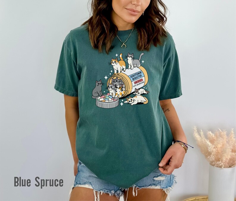 Comfort Colors Antidepressant Cat Shirt, Funny Cat Sweatshirt, Cat Mom Sweater, Cat Lover Gift, Cat Owner Gift, Mental Health Matter Shirt image 5