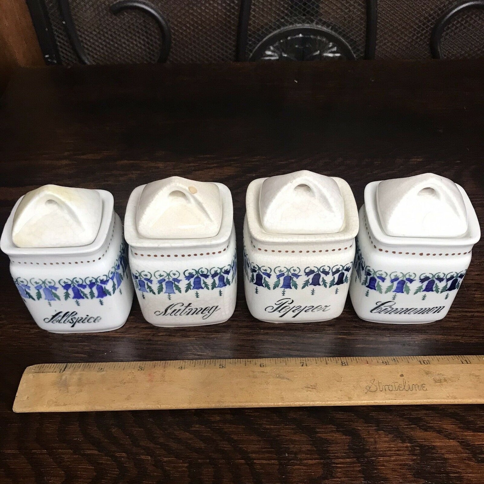 Antique Spice Jar Canisters Porcelain Made In Germany Ceramic Etsy