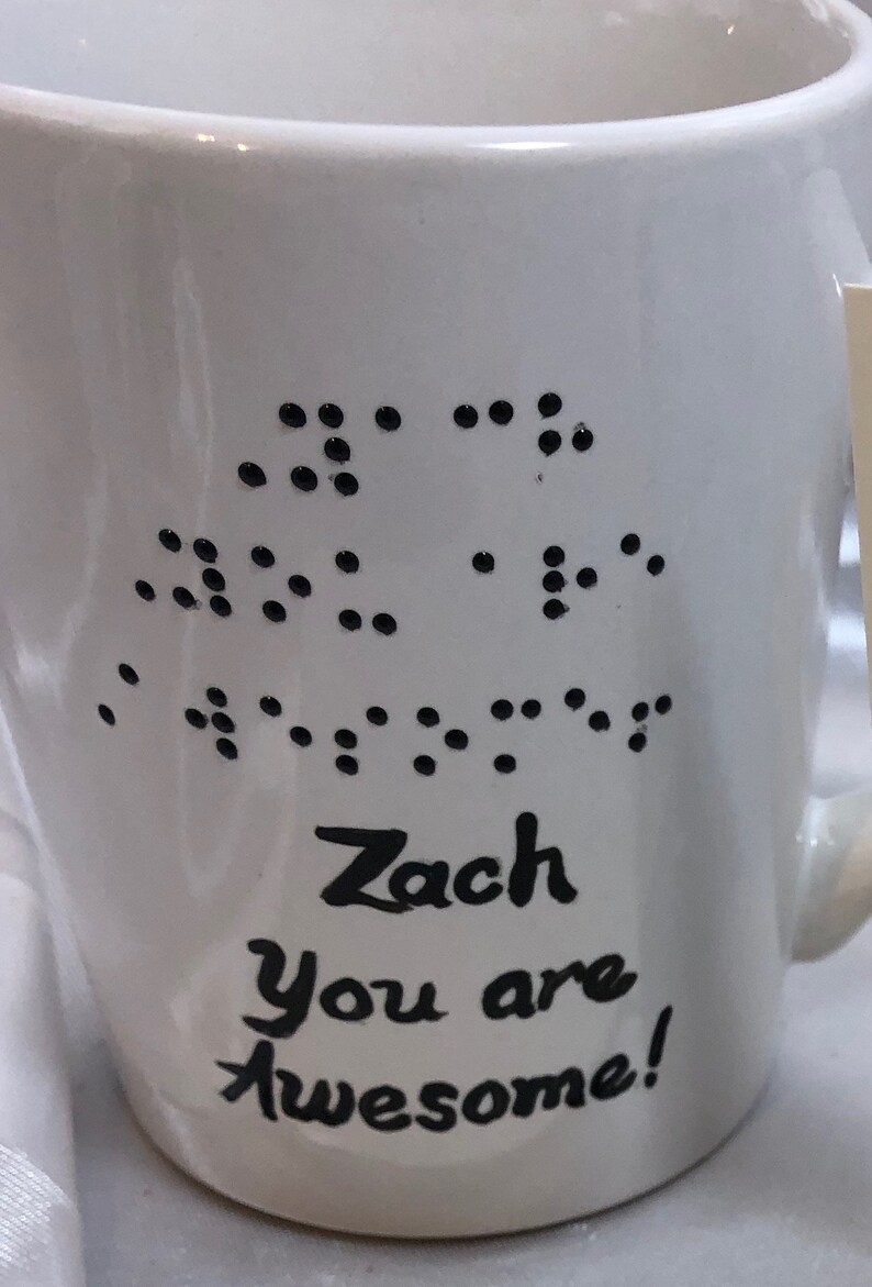 Braille Gifts, Rainbow Heart, RAISED DOT Braille, you Are Awesome