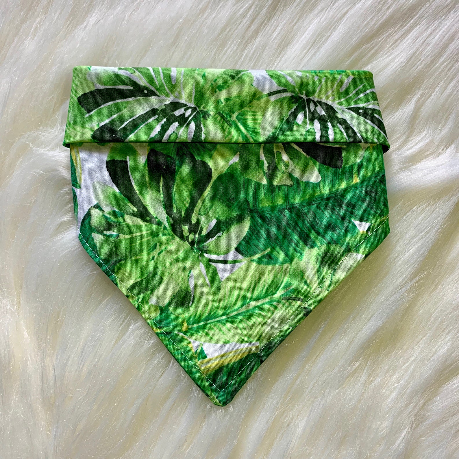 Tropical Leaves Bandana Tropical Dog Bandana Green Dog Etsy