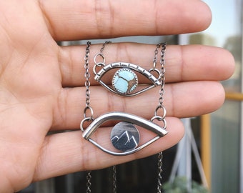 Mountain Eye Sterling Silver Necklace