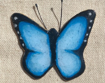 Blue Morpho Butterfly Pin, Brooch