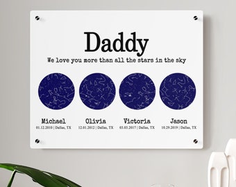 Cadeau personnalisé Acrylique Signe Custom Star Chart Cadeaux de Noël personnalisés pour papa cadeau pour père cadeau pour mari cadeau pour lui
