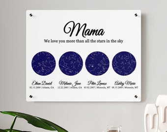 Personalized Gift Acrylic Sign Custom Star Chart Gift For Mom Gift Personalized Christmas Gifts For Her Gift For Wife Gift For Mother Gift