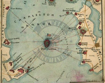 Fort Sumter Battle Map 1861