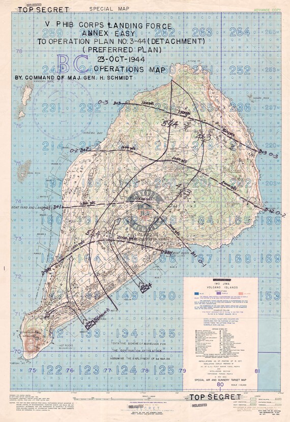 Battle Of Iwo Jima Map