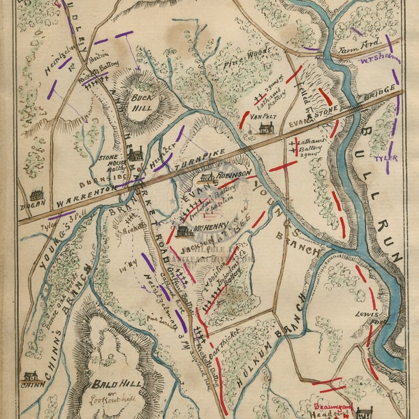 Bull Run (1861) Battle Map #2