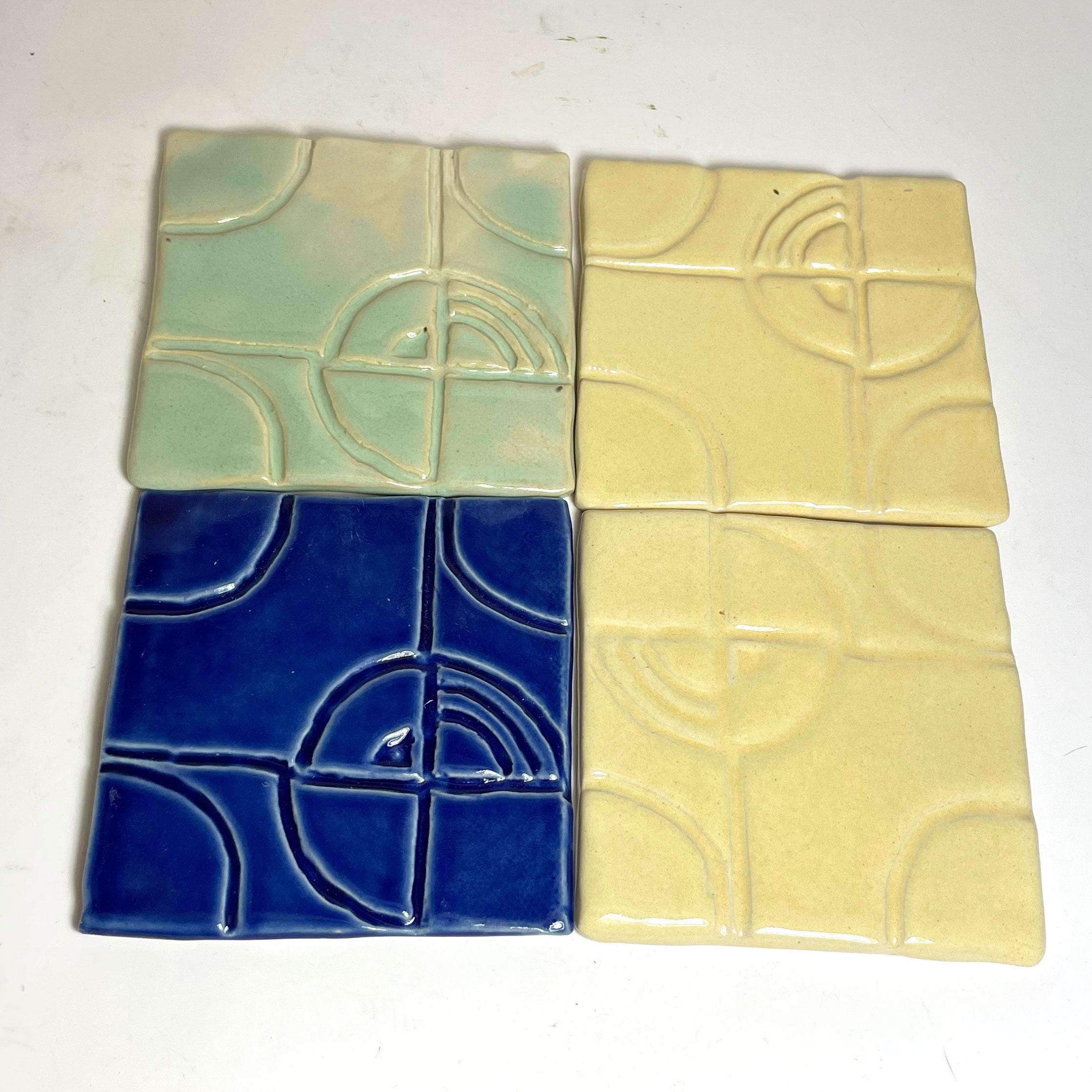 Tile Objects Small Architectural Tile Accents / Art Deco Ceramic Design Objects ...