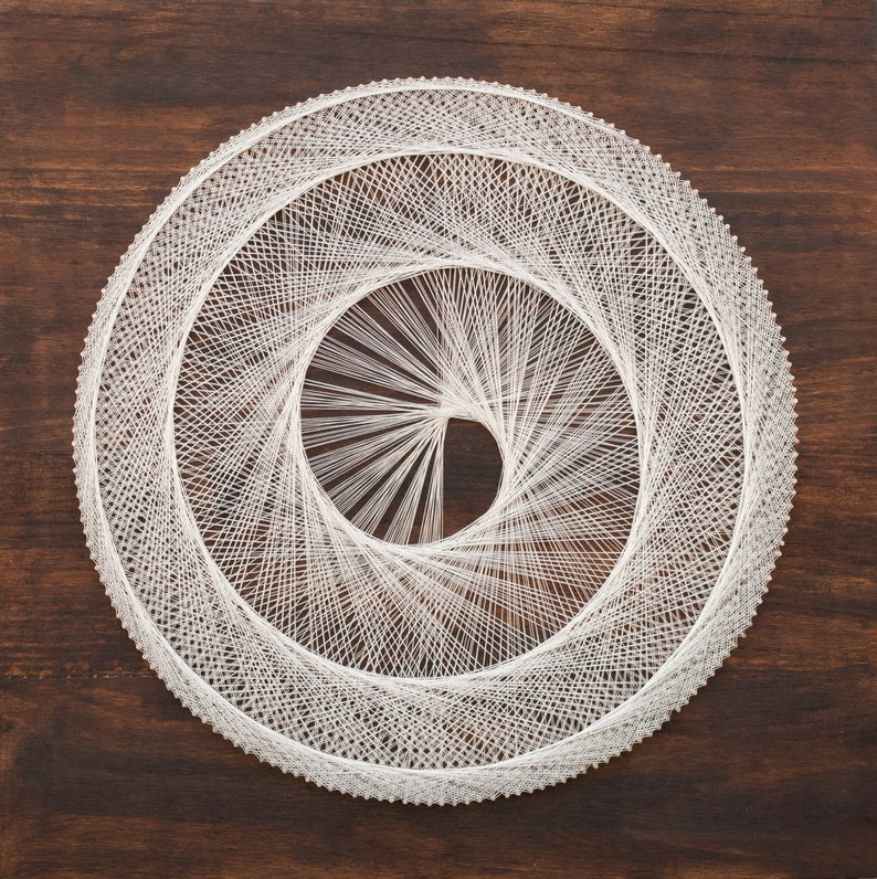 String Art Spiral Sacred Geometry for Home Decoration Zen Etsy