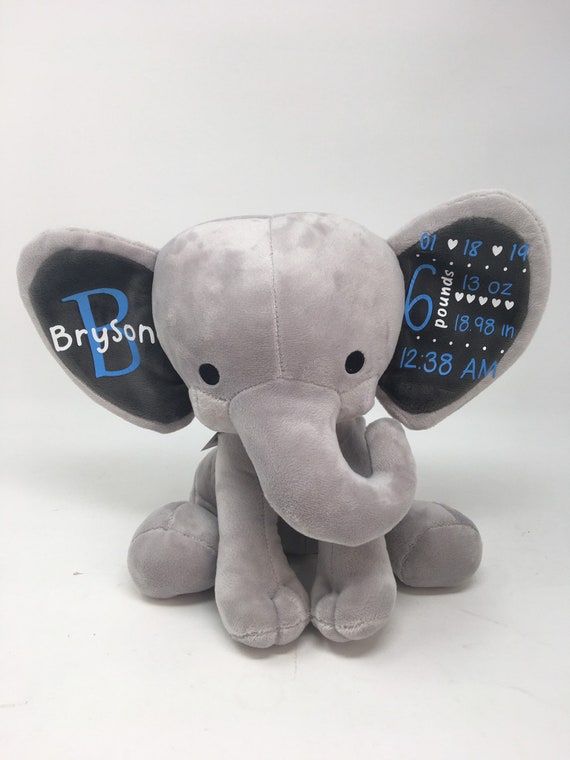 personalized baby elephant stuffed animal