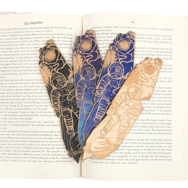 Science Fiction Wooden Bookmark | Sci fi Horror Bookmark | Gift for book-lovers