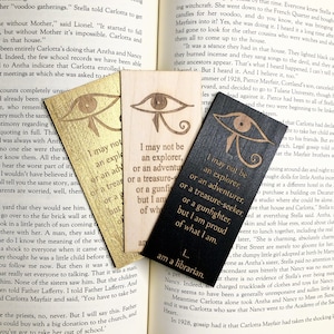 Librarian Wooden Bookmark | mini 4” paperback bookmarker | Gift for book lovers | The Mummy Bookmark | bookish gift