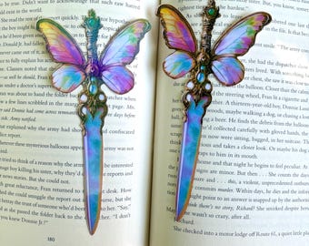 Butterfly Dagger Paper Bookmark | Bookmarks | Gift for booklover | bookish gift | beautiful bookmark | fantasy Bookmark
