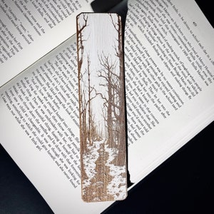 Barren Winter Forest Wooden Bookmark | winter bookmark | gift for book lovers