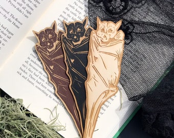 Bat Woodmark 4" Vampire Bat Woodmark | Bookish gift | gift for readers