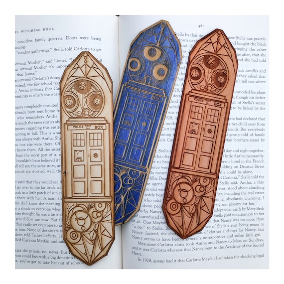 Dr. Who Wooden Bookmark Tardis Bookmark Time Lord Woodmark | Etsy