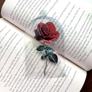 Marcador de livro Enchanted Rose | Marcador de livro bonito | Marcador de livro de fantasia | Marcador de livro estético | Marcador de livro para mulheres | Presente literário | Presente para leitor