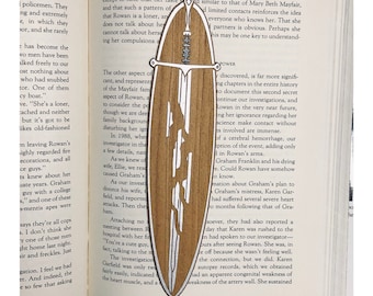 Sword wood bookmark | bookmark | bookish christmas gift | fantasy woodmark | metallic paint basswood laser cut
