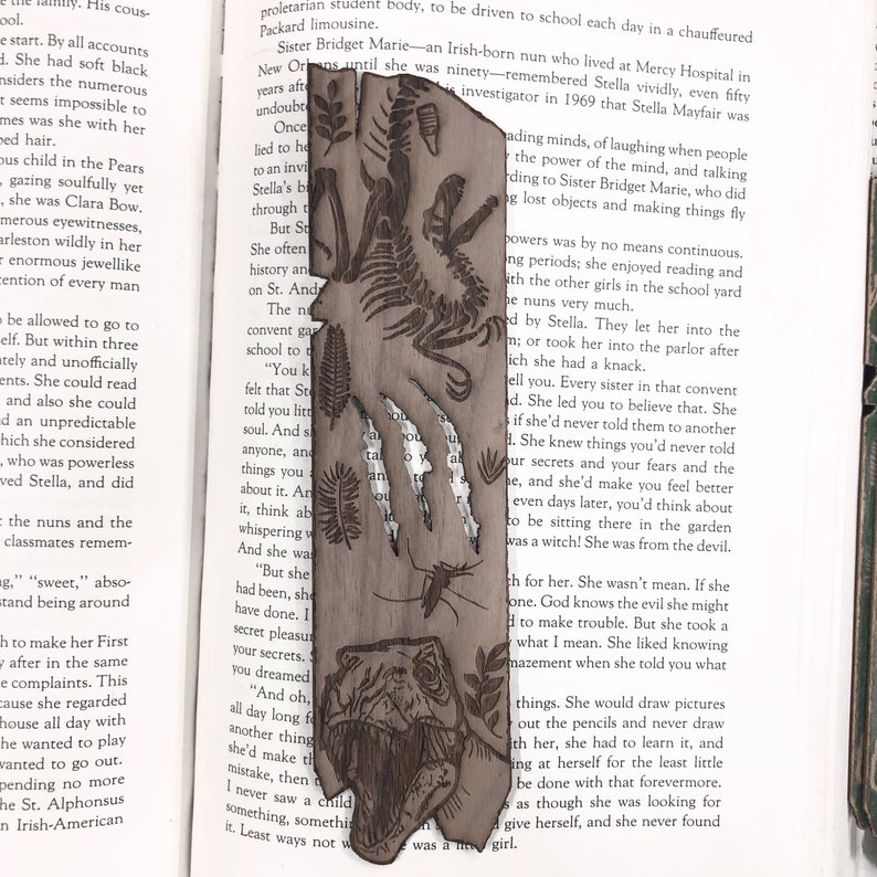 Jurassic Park Wooden Bookmark Dinosaur Bookmark Science - Etsy