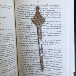 Bookmark Gift | Ascalon Sword Wooden bookmark | Sword bookmark | Bookish Gift | Beautiful Book