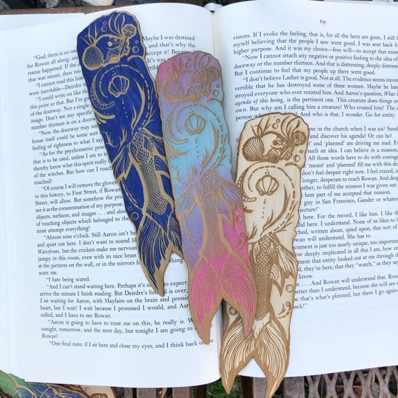 Bookmark - PERSONALIZED Mermaid - Birch wood Bookmark - PERSONALIZED Mermaid - Birch wood