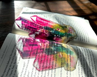 Gemstone Bookmark | Transparent Bookmark | Gift for booklovers | bookish gift | beautiful bookmark | fantasy bookmark | nature Bookmark