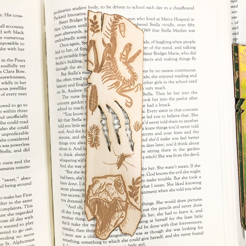 Jurassic Park Wooden Bookmark Dinosaur Bookmark Science - Etsy