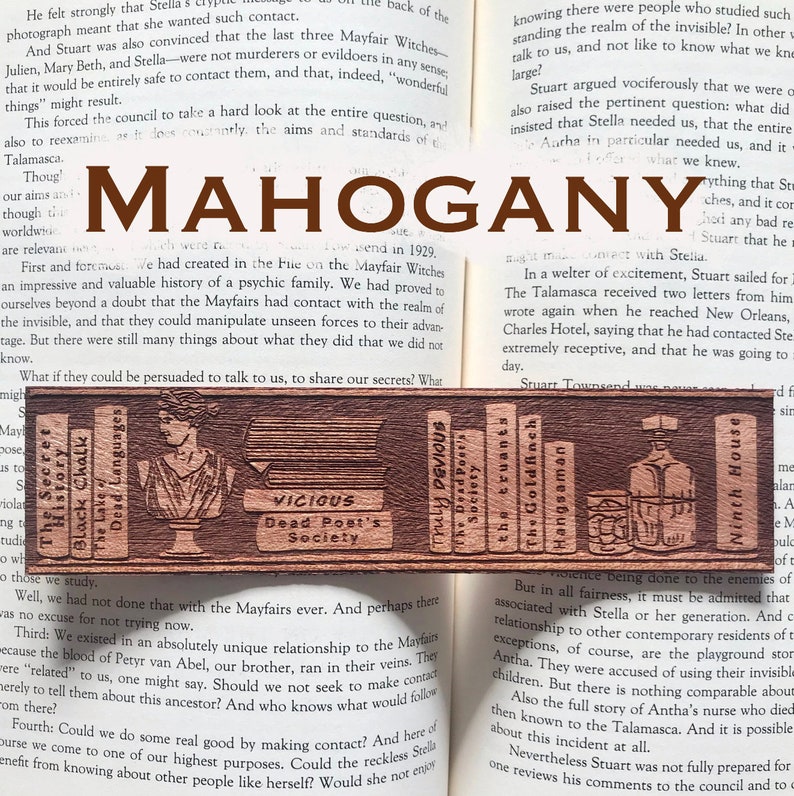 dark academia shelf wooden bookmark aesthetic bookshelf etsy