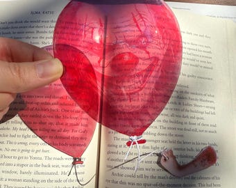 Evil Clown Balloon Clear Bookmark | paper Bookmark | Gift for booklover | bookish gift | horror bookmark | horror lover gift Bookmark