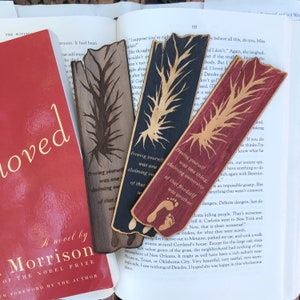 Beloved Wooden Bookmark Classic Literature Bookmark Black Literature Bookmark Made in USA Bookish Gift image 1
