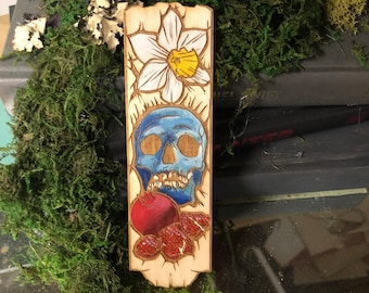 Mythology Bookmark l Hand painted Persephone and Hades Wooden Bookmark