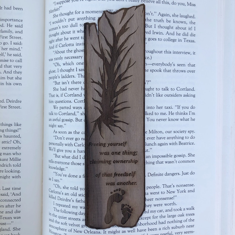 Beloved Wooden Bookmark Classic Literature Bookmark Black Literature Bookmark Made in USA Bookish Gift image 4