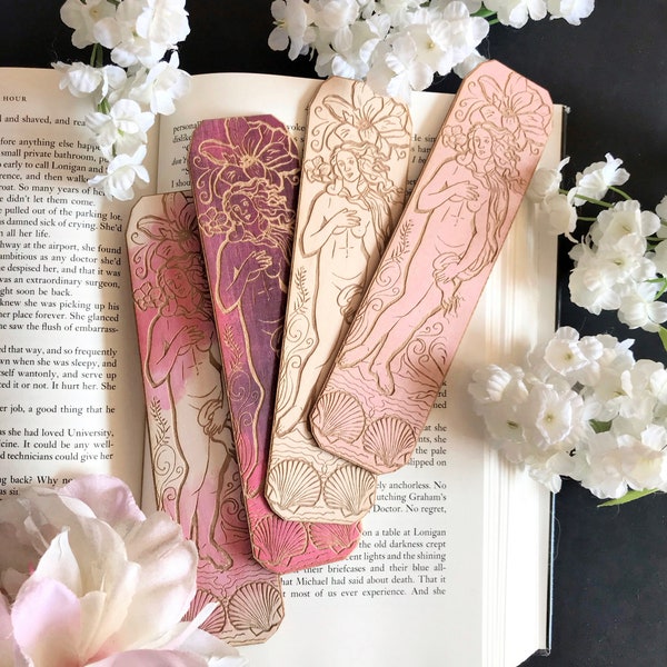 Book Lover Gift | Aphrodite Wooden Bookmark | Greek Mythology Light Academia Wooden Bookmark