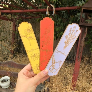 Botanical Wooden Bookmark | Fall Pumpkin Bookmarks | Autumn vibes