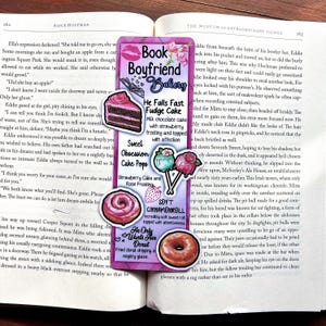 Book Boyfriend Bakery Menu Bookmark | Romance Reader | Romance Smut Bookmark | bookmark for her | Book lover gift | Bookish Gift
