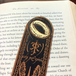 Gift for Book Lover Mini One Ring Woodmark 3.5” | Bookmark |  Wooden Bookmark | Bookish Gift | Personalized Bookmark