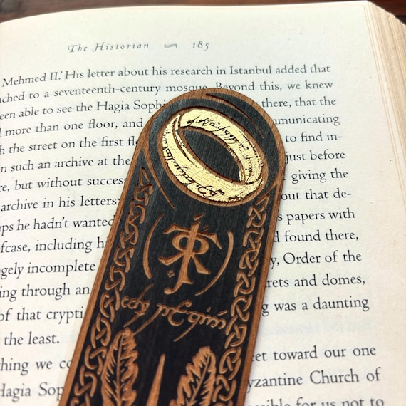 Gift for Book Lover Mini One Ring Woodmark 3.5” | Bookmark |  Wooden Bookmark | Bookish Gift | Personalized Bookmark