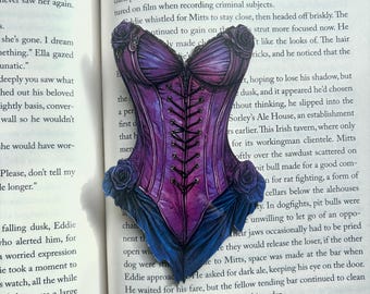 Gothic Romance Bookmark | Bookmark for women | Gift for Book lover | Corset Bookmark | dark Romance bookmark | Spicy Romance bookmark