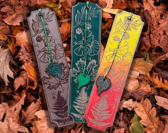 Forest Wooden Bookmark with tassel | Nature Bookmark | Bookish Gift