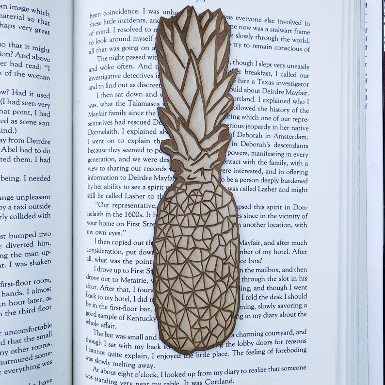 Pineapple Wooden Bookmark Git for Book Lovers Woodmark Etsy New Zealand