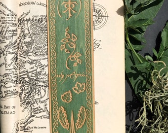 Gift for book lover | Elvish Woodmark | Wooden Bookmark