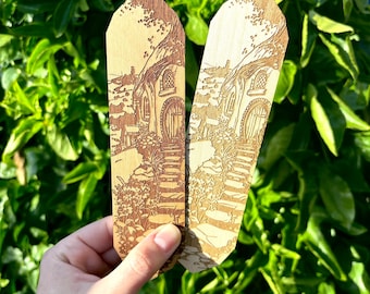 Halfling Home Wooden Bookmark | Fantasy Bookmark | gift for book lover