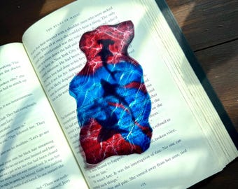 Shark Attack Transparent Bookmark | clear Bookmark | Gift for booklover | bookish gift | ocean bookmark beautiful bookmark | shark Bookmark