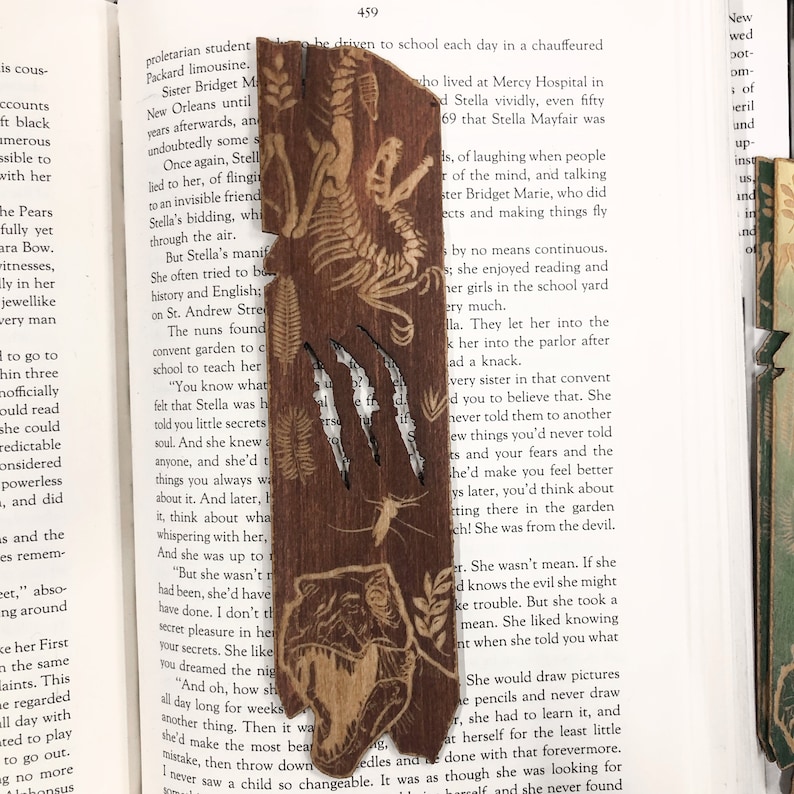 Jurassic Park Wooden Bookmark Dinosaur Bookmark Science - Etsy