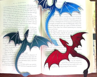 Dragons Bookmark | Vegan Leather Bookmark | Fantasy bookmark | Book dragon bookmark | fourth wing bookmark | fantasy dragons | book lover