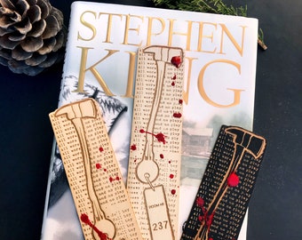 Bloody Shining Wooden Bookmark | Gift for Horror fan | Book lover gift | Winter Horror Woodmark